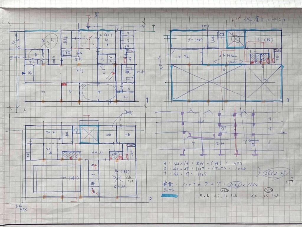 一級建築士設計製図試験　エスキス用紙　エスキス　コツ