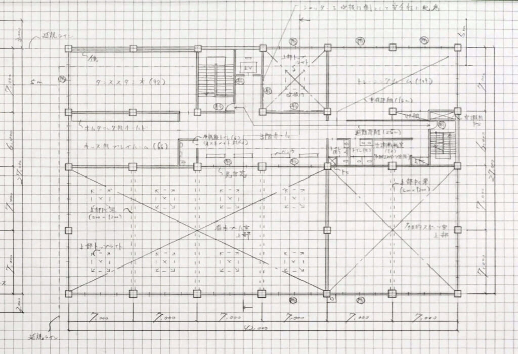 一級建築士設計製図試験　復元図面　3階平面図