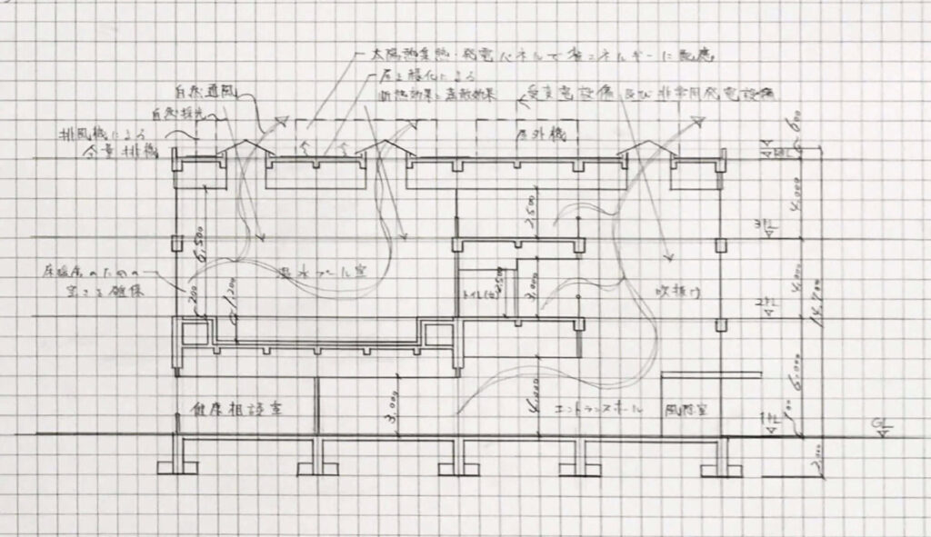 一級建築士設計製図試験　復元図面　断面図