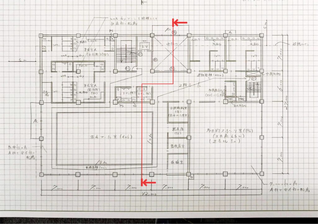一級建築士設計製図試験　復元図面　2階平面図